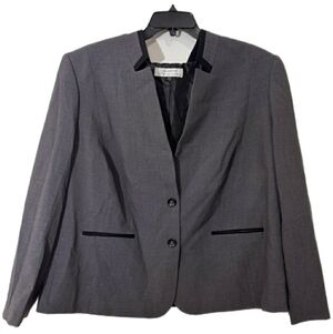 Tahari Gray Blazer with Black Accents, Size 22W